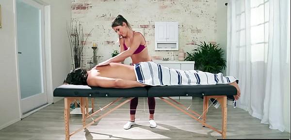  Client made distracted babe Paige Owens so happy after she massage his body